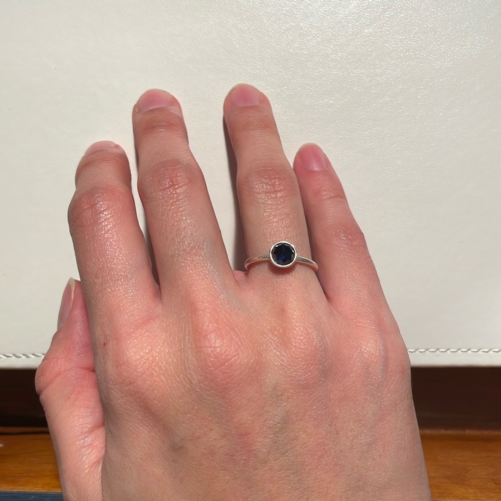 Pandora blue stone ring